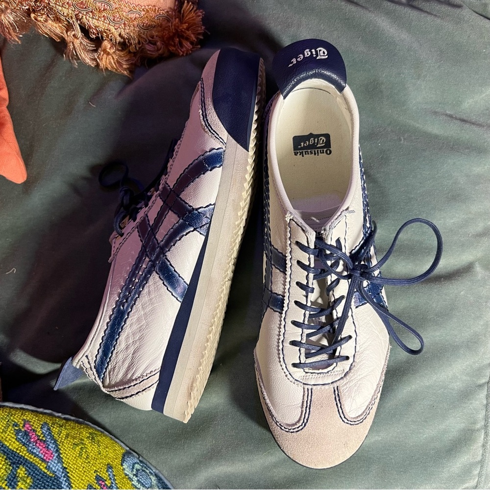 Onitsuka Tiger Mexico 66 Sneakers White Navy – Men’s 7.5 / Women’s 9